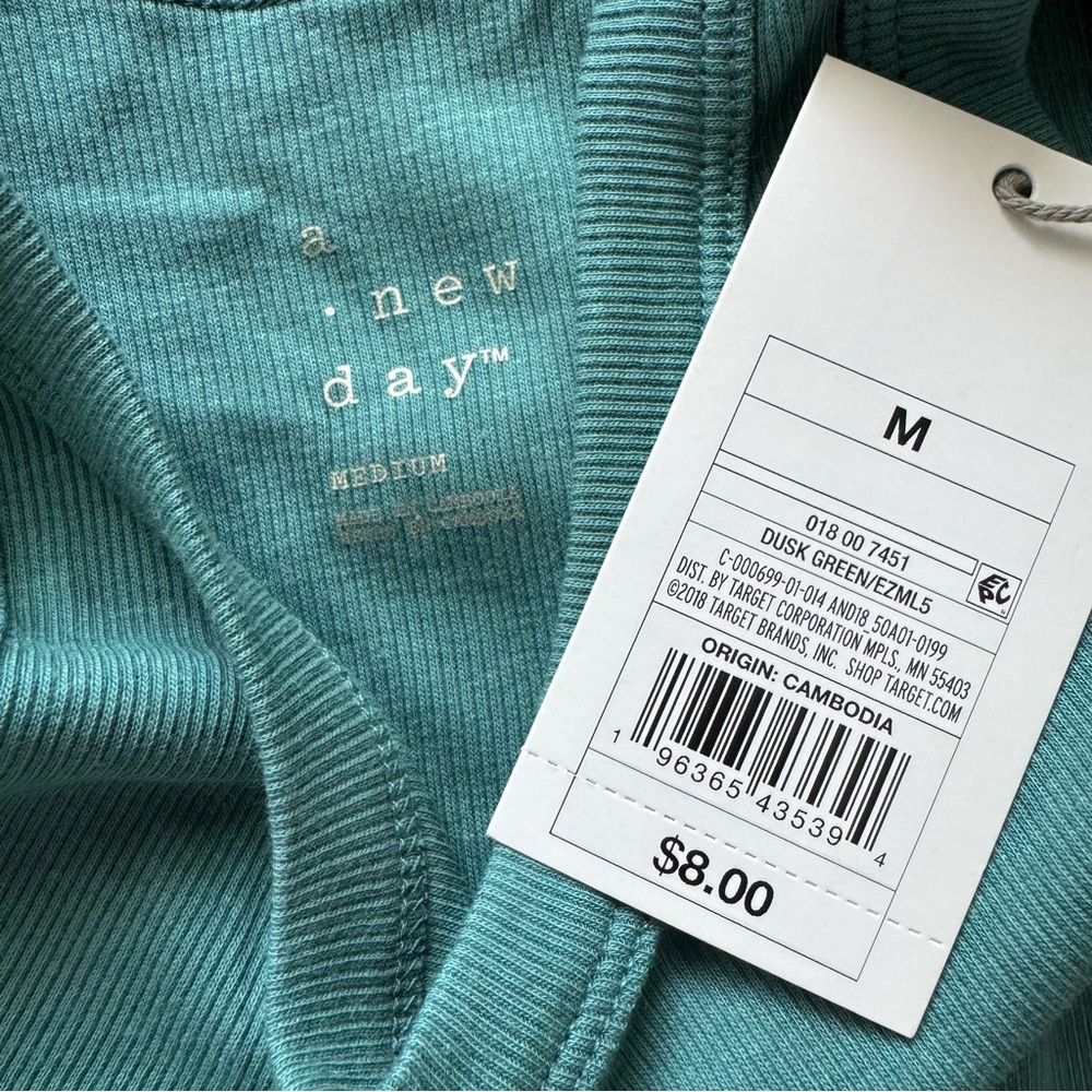 A New Day tank top in dusk green. Size: Medium. NWT! - Picture 3 of 4